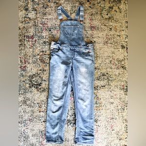 Cherokee Girls Denim Bib Overalls Size Large EUC